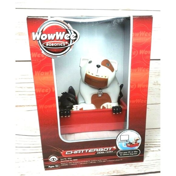 WoW Wee Robotics Chatterbot Cat and Dog Animated Desktop Stand Alone Speaker Des - Picture 1 of 12